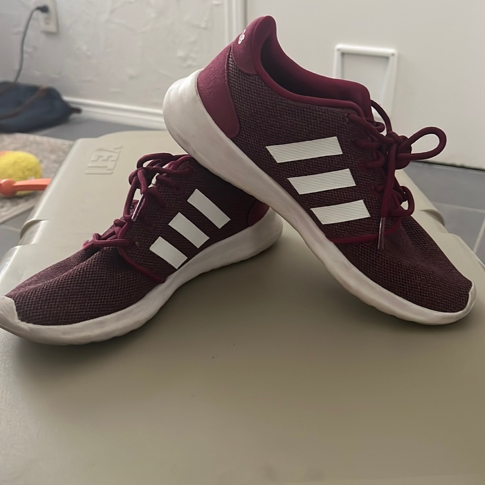 Adidas Maroon CloudFoam Tennis Shoes